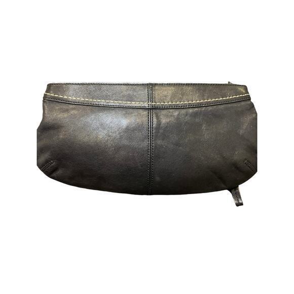 Coach‎ Soho Pleated Matted Black Leather Clutch Wristlet Handbag Purse F13734 - Picture 8 of 14